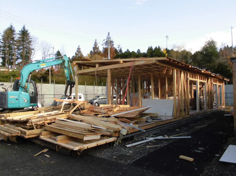 ▼応急仮設住宅建物解体